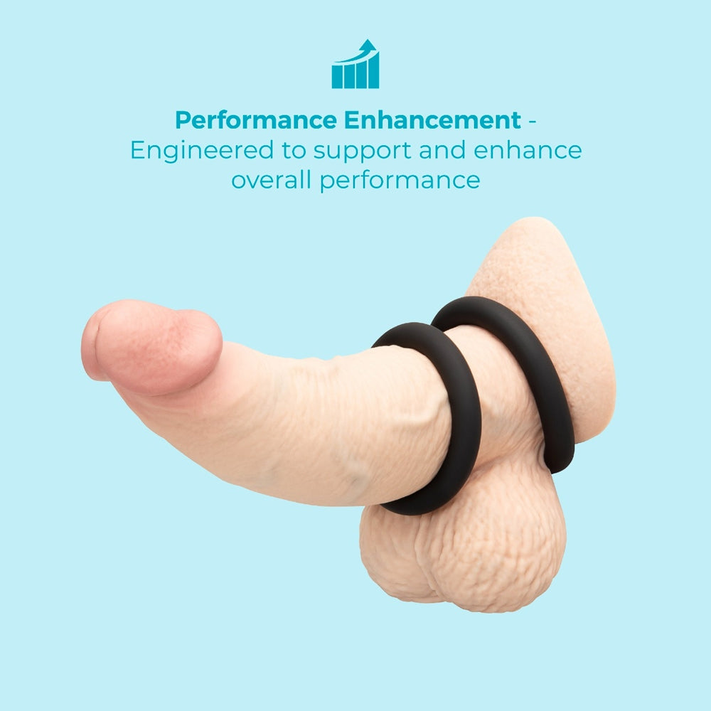 b-Vibe Snug Ring Swole 3-Pack Snug Fit Silicone Cock Ring