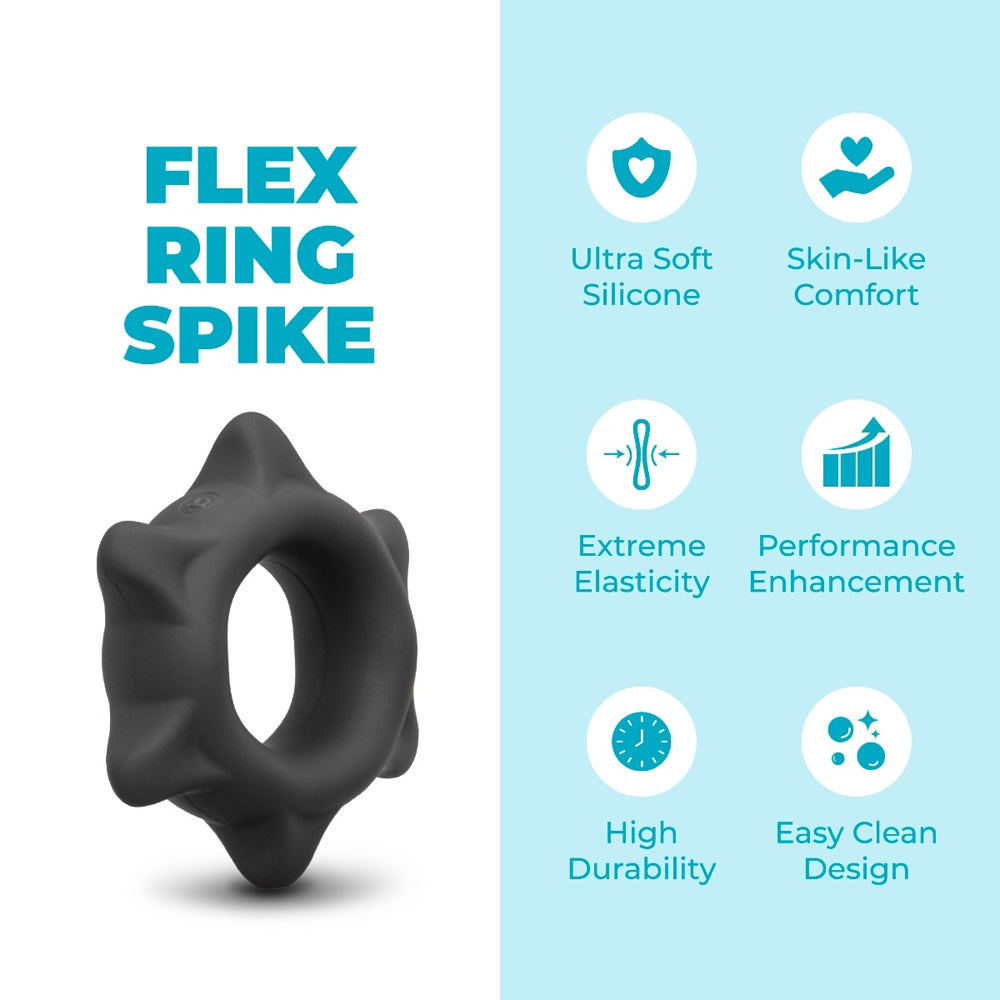 b-Vibe Flex Ring Spike Silicone Secure Fit Cock Ring
