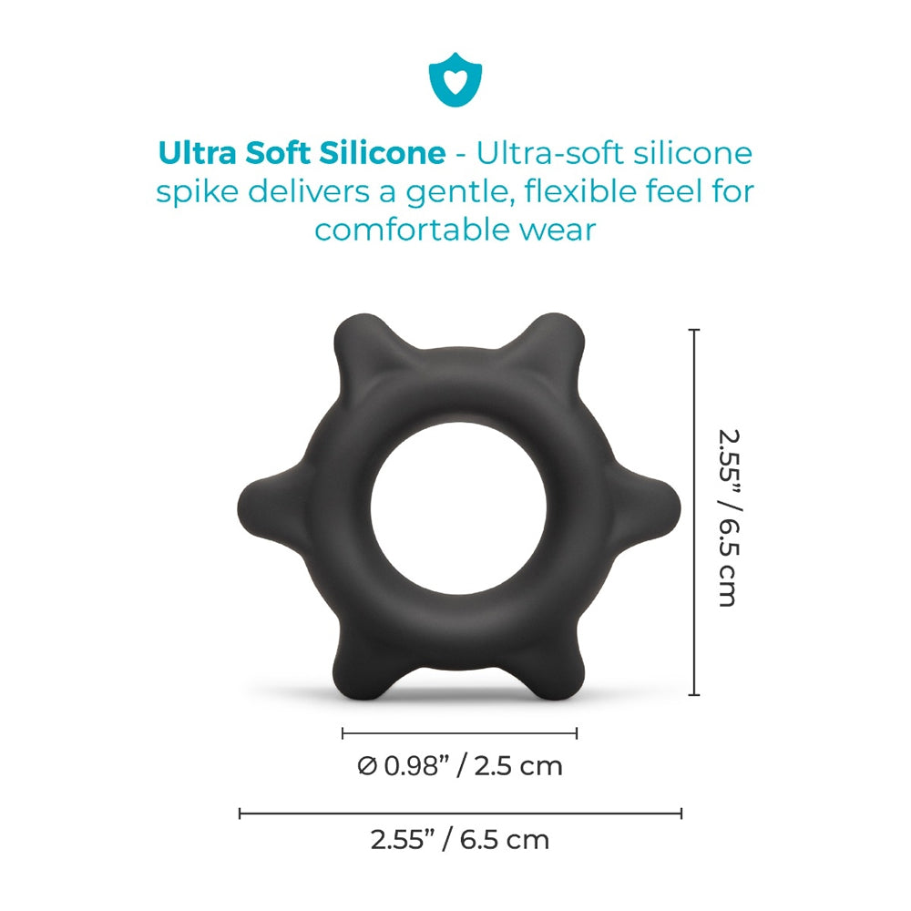 b-Vibe Flex Ring Spike Silicone Secure Fit Cock Ring