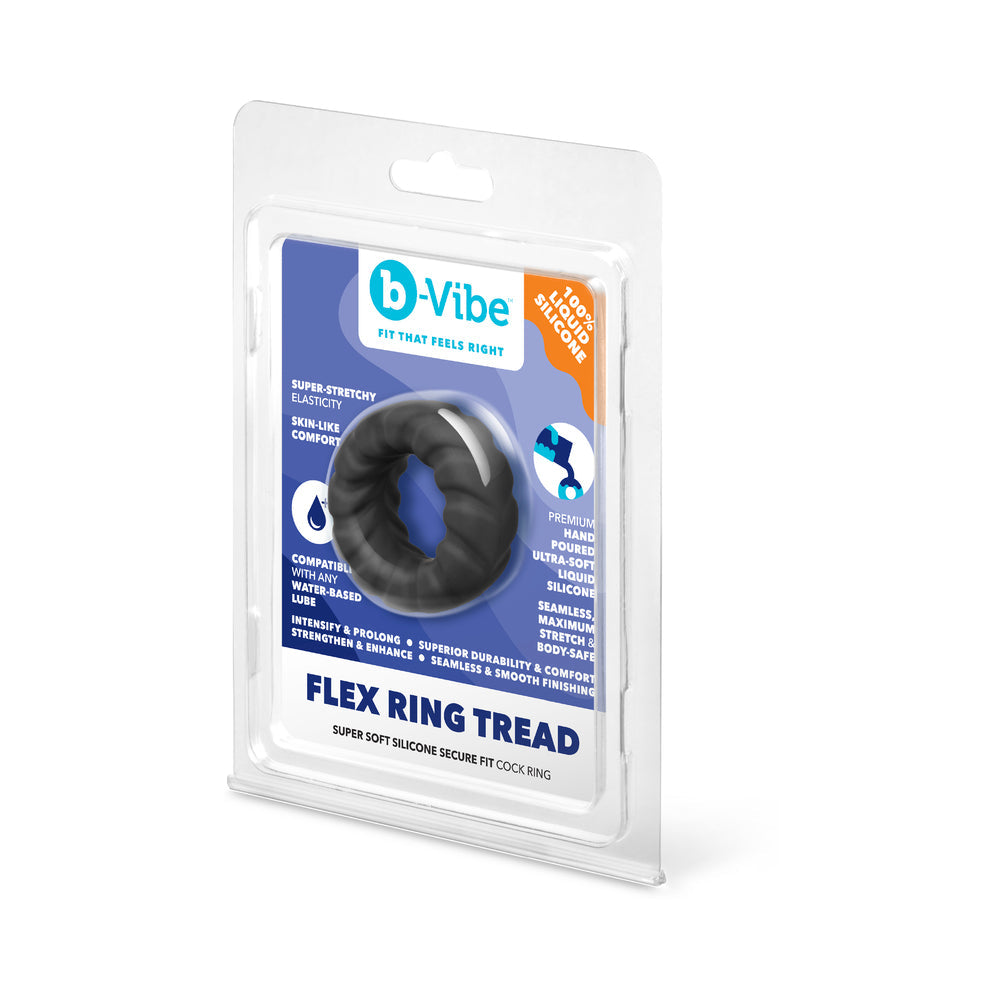 b-Vibe Flex Ring Tread Silicone Secure Fit Cock Ring