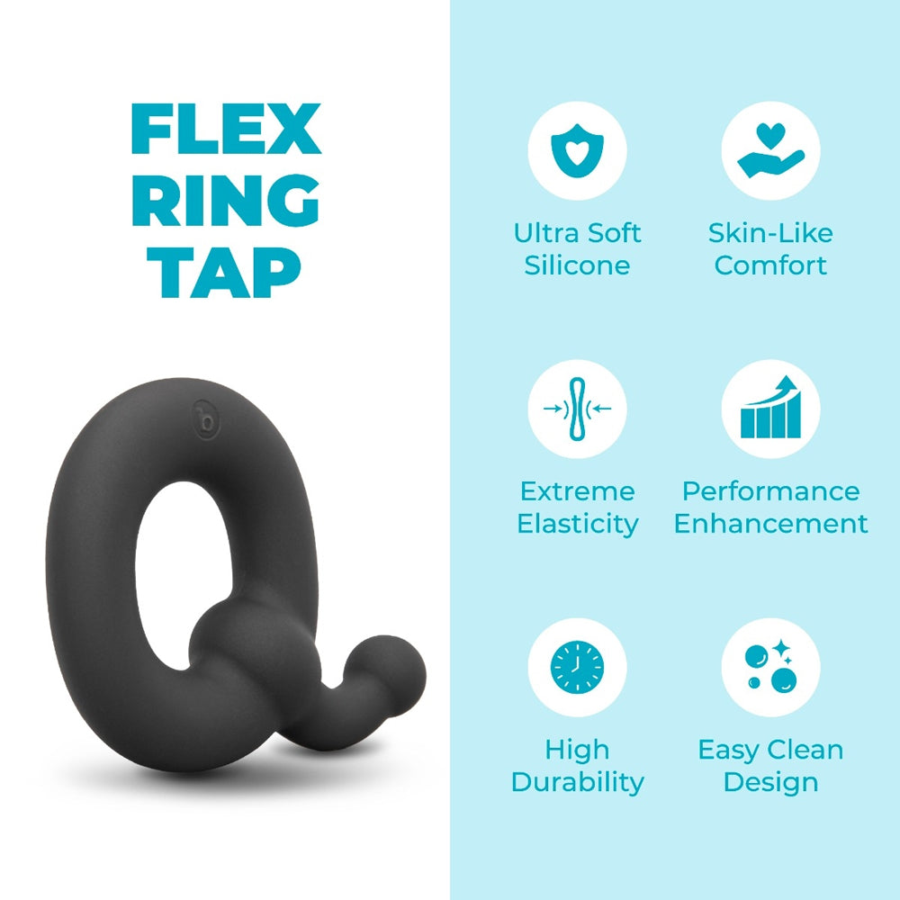 b-Vibe Flex Ring Tap Silicone Secure Fit Cock Ring