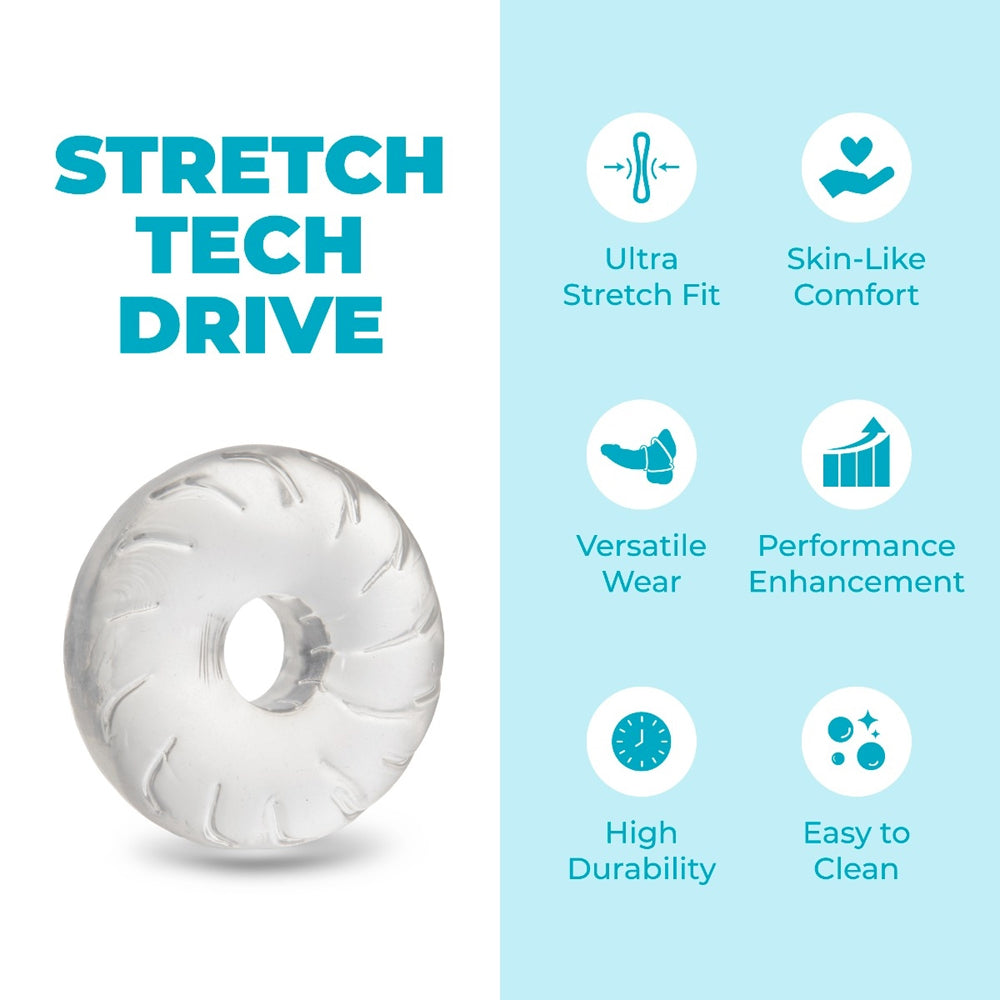 b-Vibe Stretch-Tech Drive Flexible Secure Fit Cock Ring