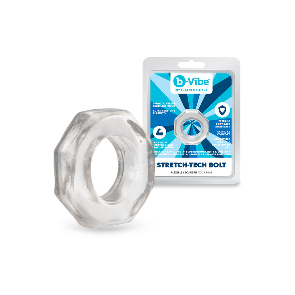 b-Vibe Stretch-Tech Bolt Flexible Secure Fit Cock Ring