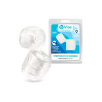 b-Vibe Stretch-Tech Double Barrel Flexible Secure Fit Cock Ring & Ball Stretcher