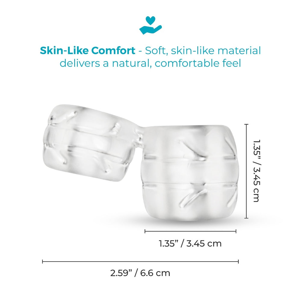 b-Vibe Stretch-Tech Double Barrel Flexible Secure Fit Cock Ring & Ball Stretcher