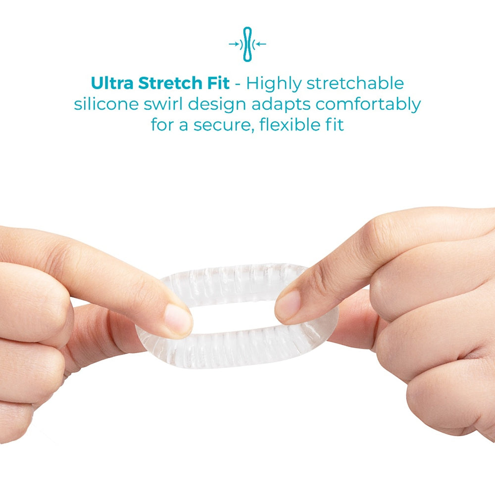 b-Vibe Stretch-Tech Swirl Flexible Secure Fit Cock Ring