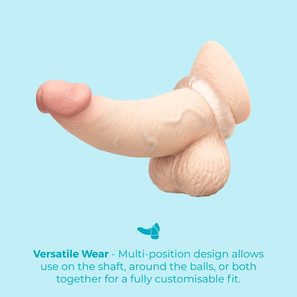b-Vibe Stretch-Tech Swirl Flexible Secure Fit Cock Ring