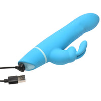 BANG! Silicone Rabbit Vibrator in Blue