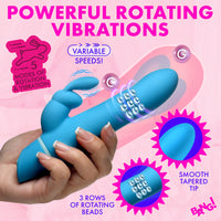 BANG! Silicone Rabbit Vibrator in Blue