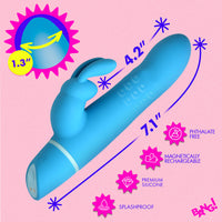 BANG! Silicone Rabbit Vibrator in Blue