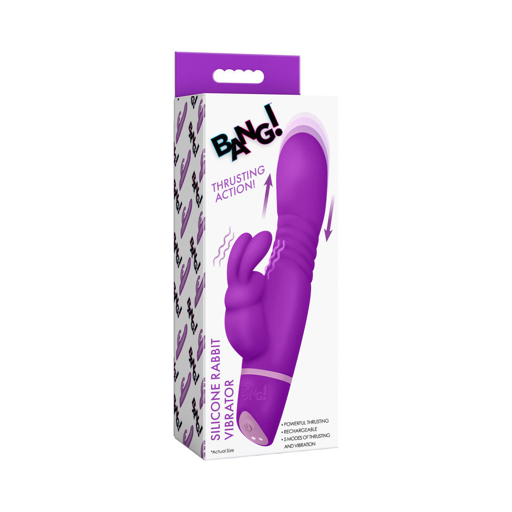 BANG! Silicone Rabbit Vibrator - Purple