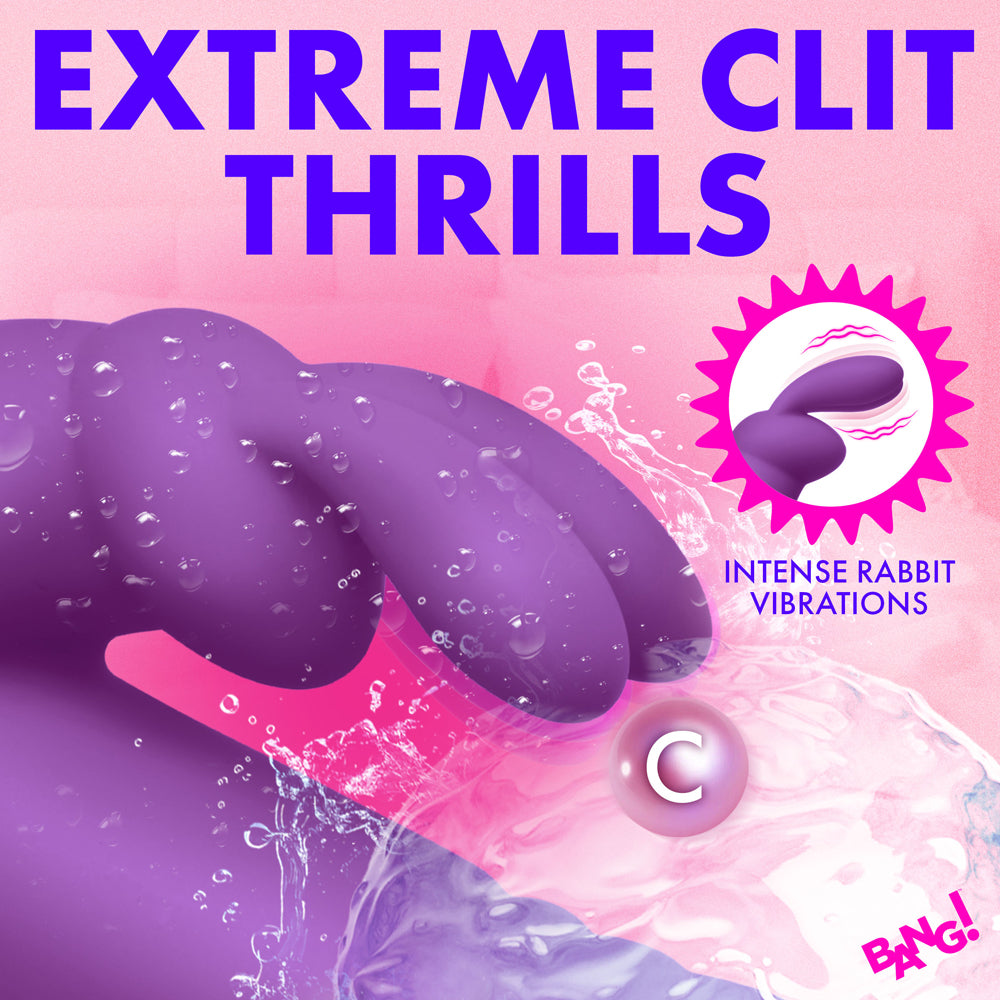 BANG! Silicone Rabbit Vibrator - Purple