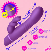BANG! Silicone Rabbit Vibrator - Purple