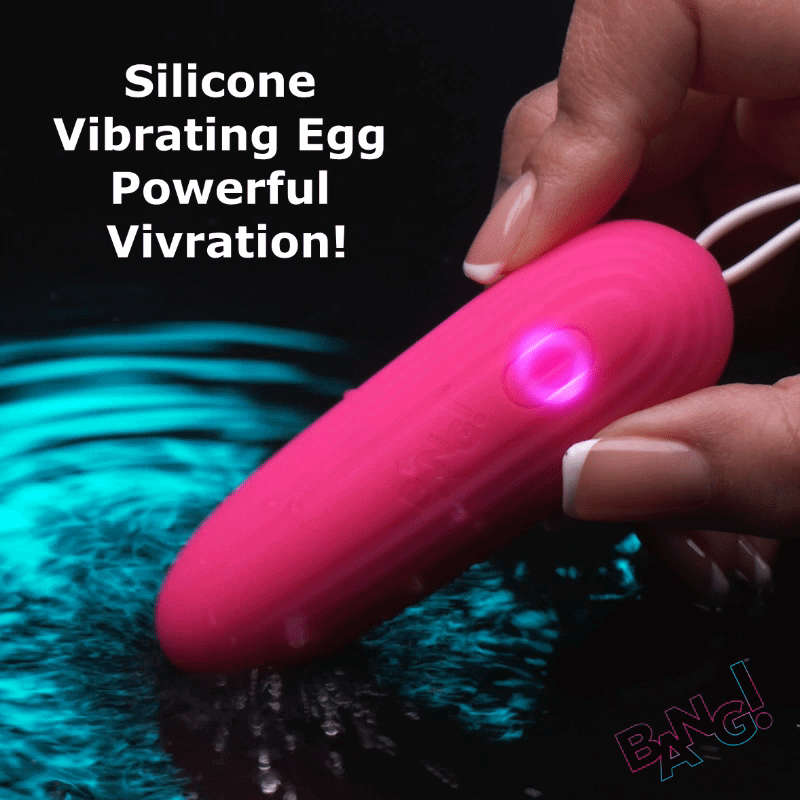 BANG! Silicone Vibrating Egg - Pink