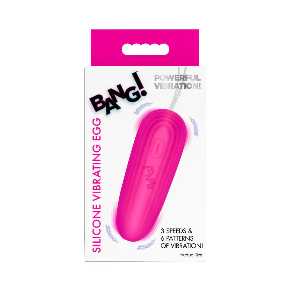 BANG! Silicone Vibrating Egg - Pink