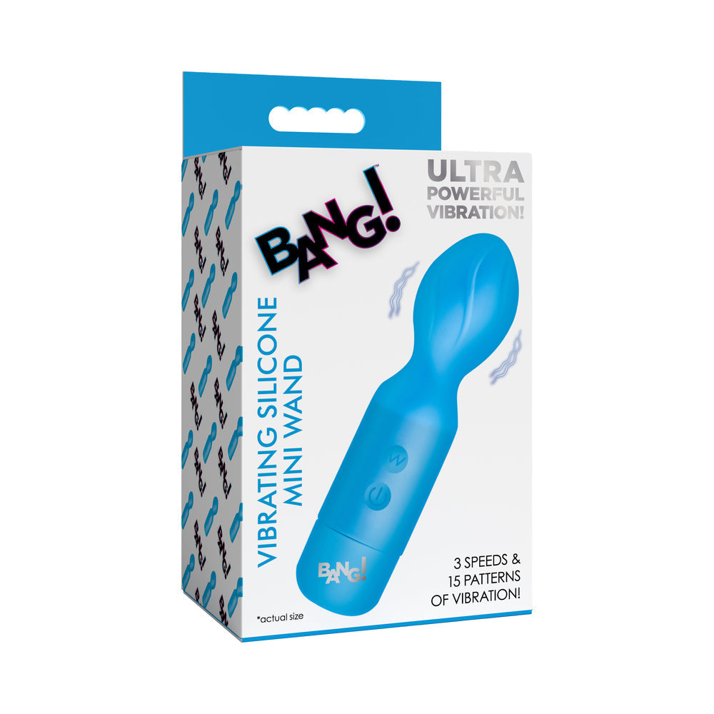 BANG! Vibrating Silicone Mini Wand - Blue