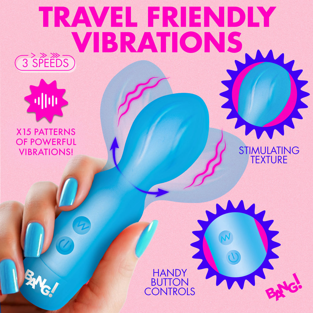 BANG! Vibrating Silicone Mini Wand - Blue