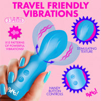 BANG! Vibrating Silicone Mini Wand - Blue
