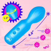BANG! Vibrating Silicone Mini Wand - Blue