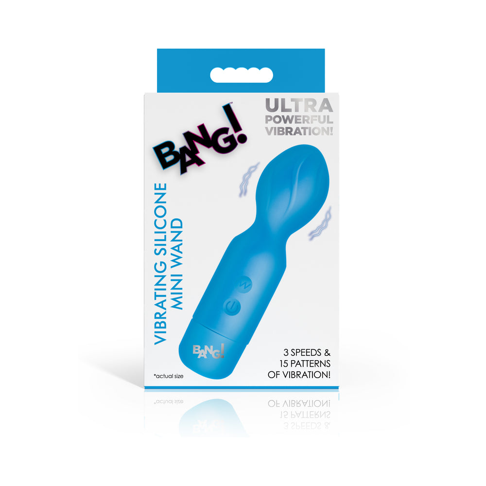 BANG! Vibrating Silicone Mini Wand - Blue