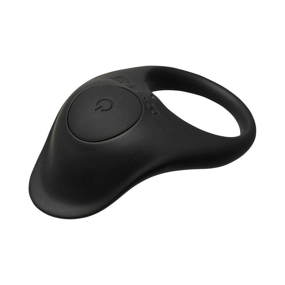 BANG! Vibrating Silicone Cock Ring Black for Enhanced Intimacy