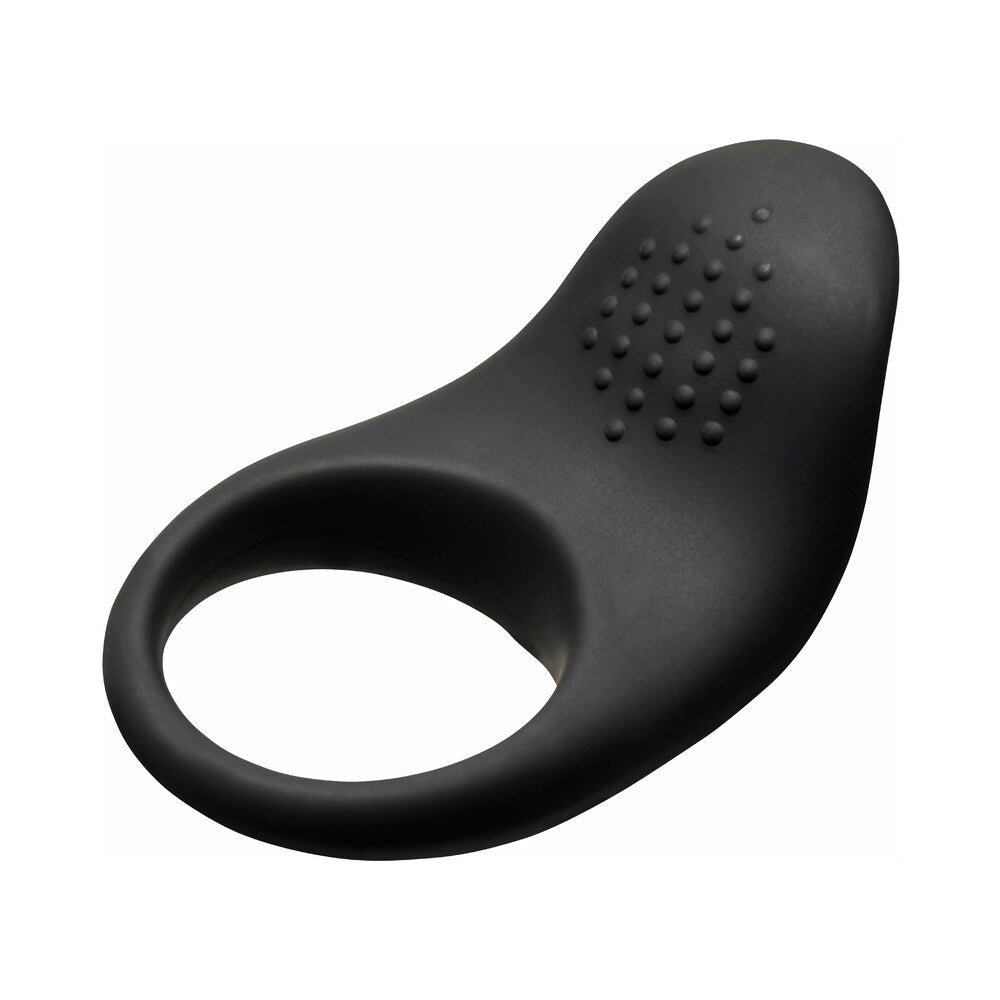 BANG! Vibrating Silicone Cock Ring Black for Enhanced Intimacy