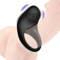 BANG! Vibrating Silicone Cock Ring Black for Enhanced Intimacy