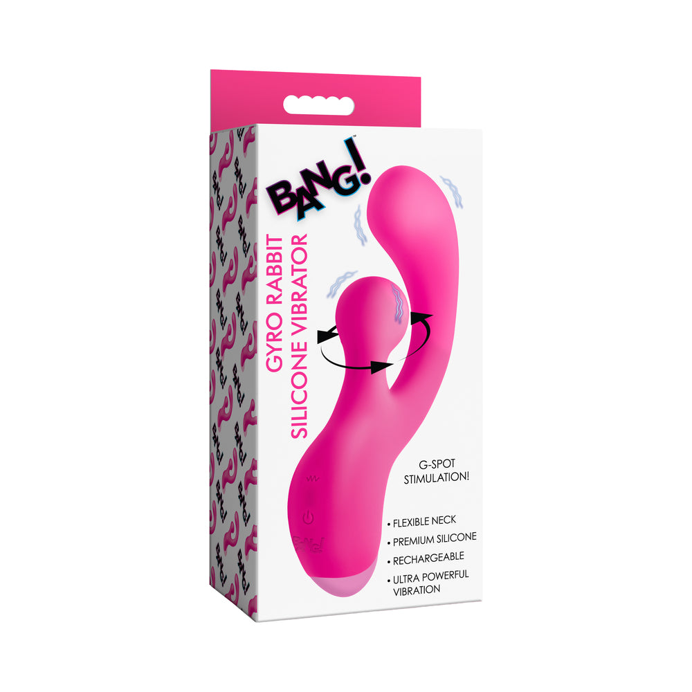 BANG! Gyro Rabbit Silicone Vibrator - Pink