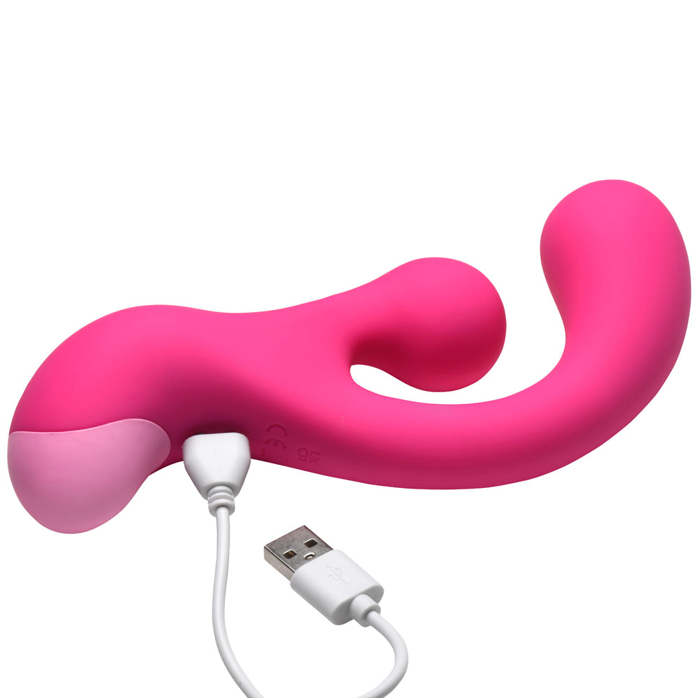 BANG! Gyro Rabbit Silicone Vibrator - Pink