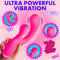 BANG! Gyro Rabbit Silicone Vibrator - Pink