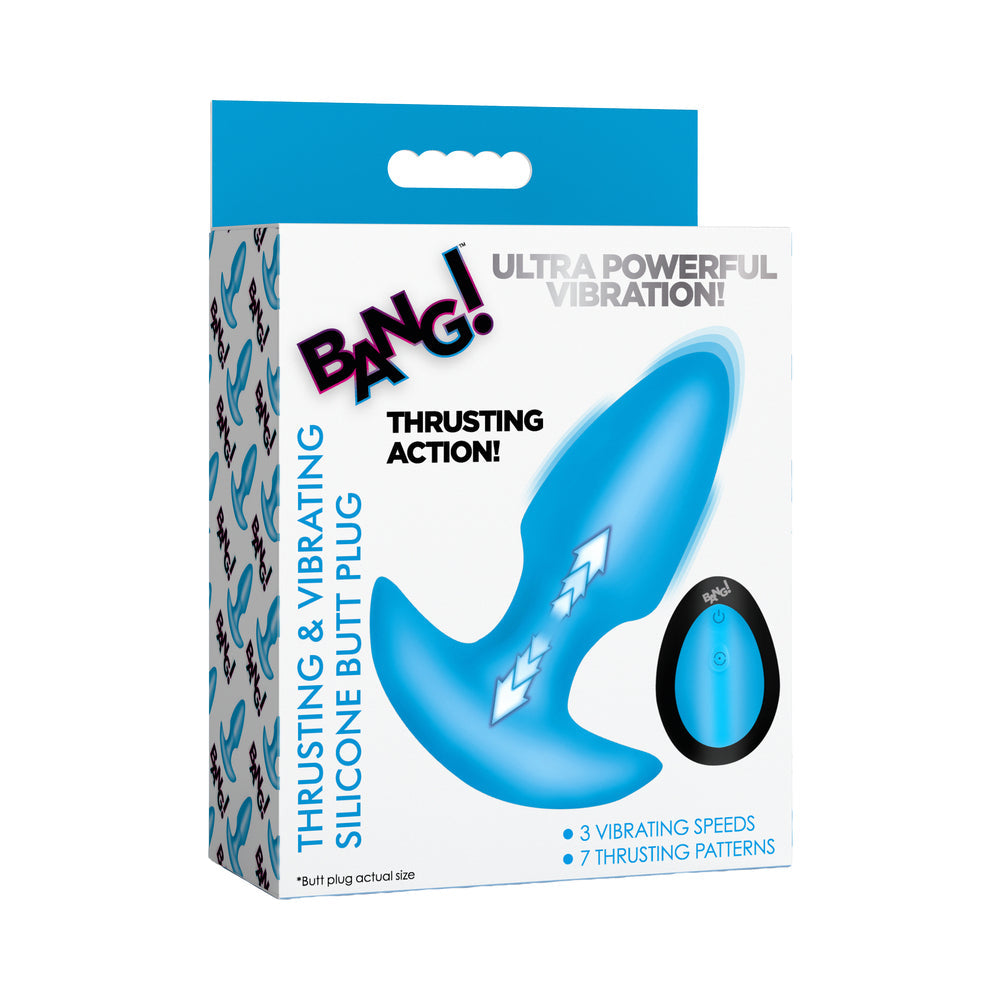 Thrusting & Vibrating Silicone Butt Plug