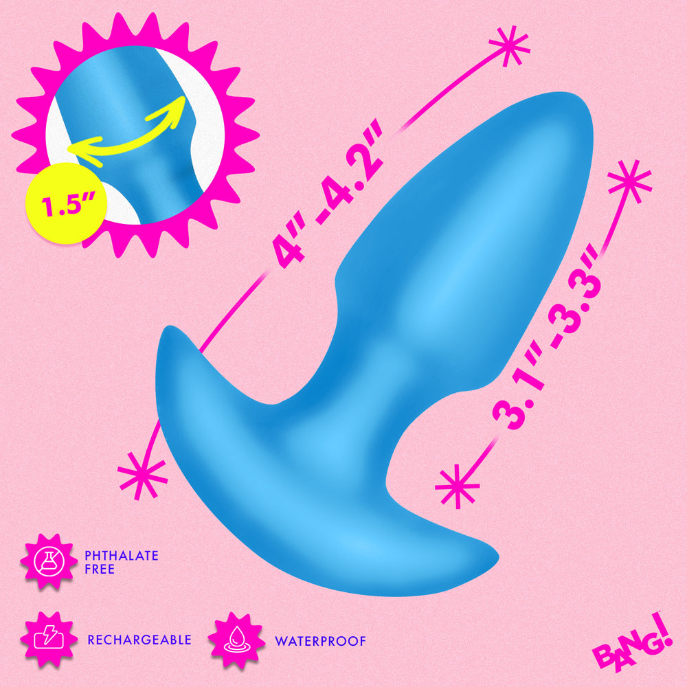 Thrusting & Vibrating Silicone Butt Plug