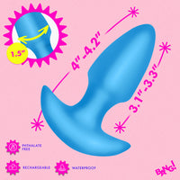 Thrusting & Vibrating Silicone Butt Plug