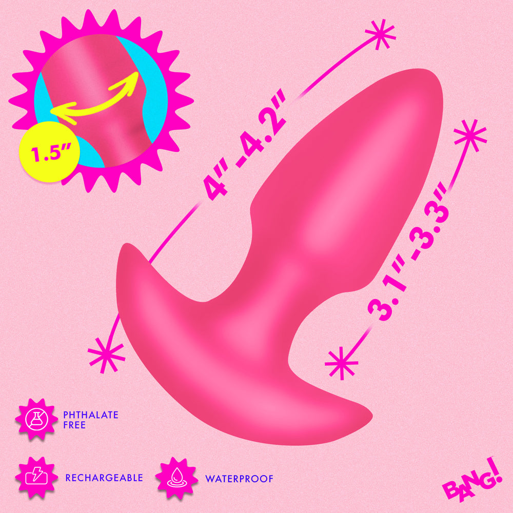 BANG! Thrusting & Vibrating Silicone Butt Plug