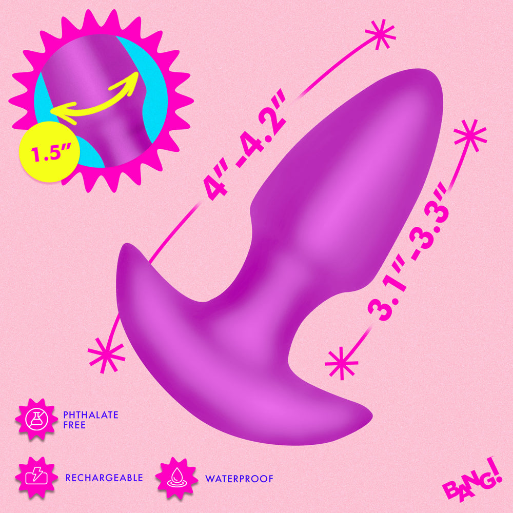 BANG! Thrusting & Vibrating Silicone Butt Plug