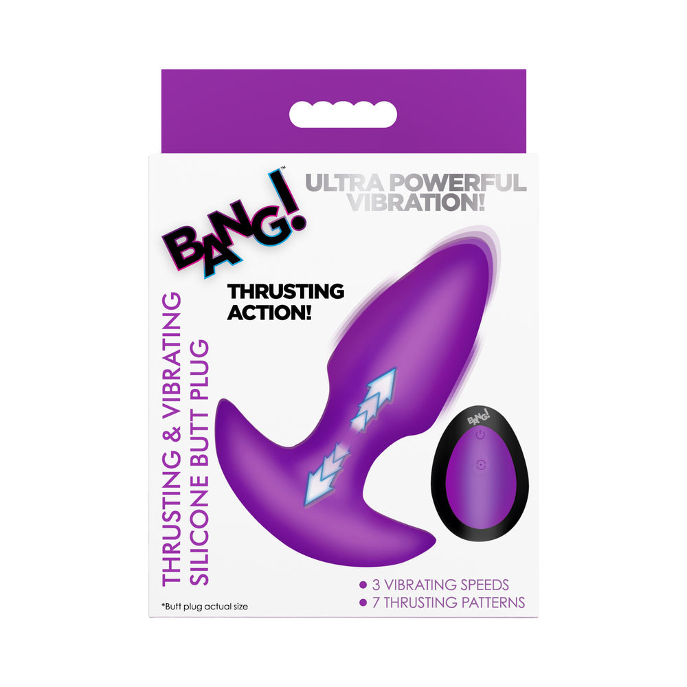 BANG! Thrusting & Vibrating Silicone Butt Plug