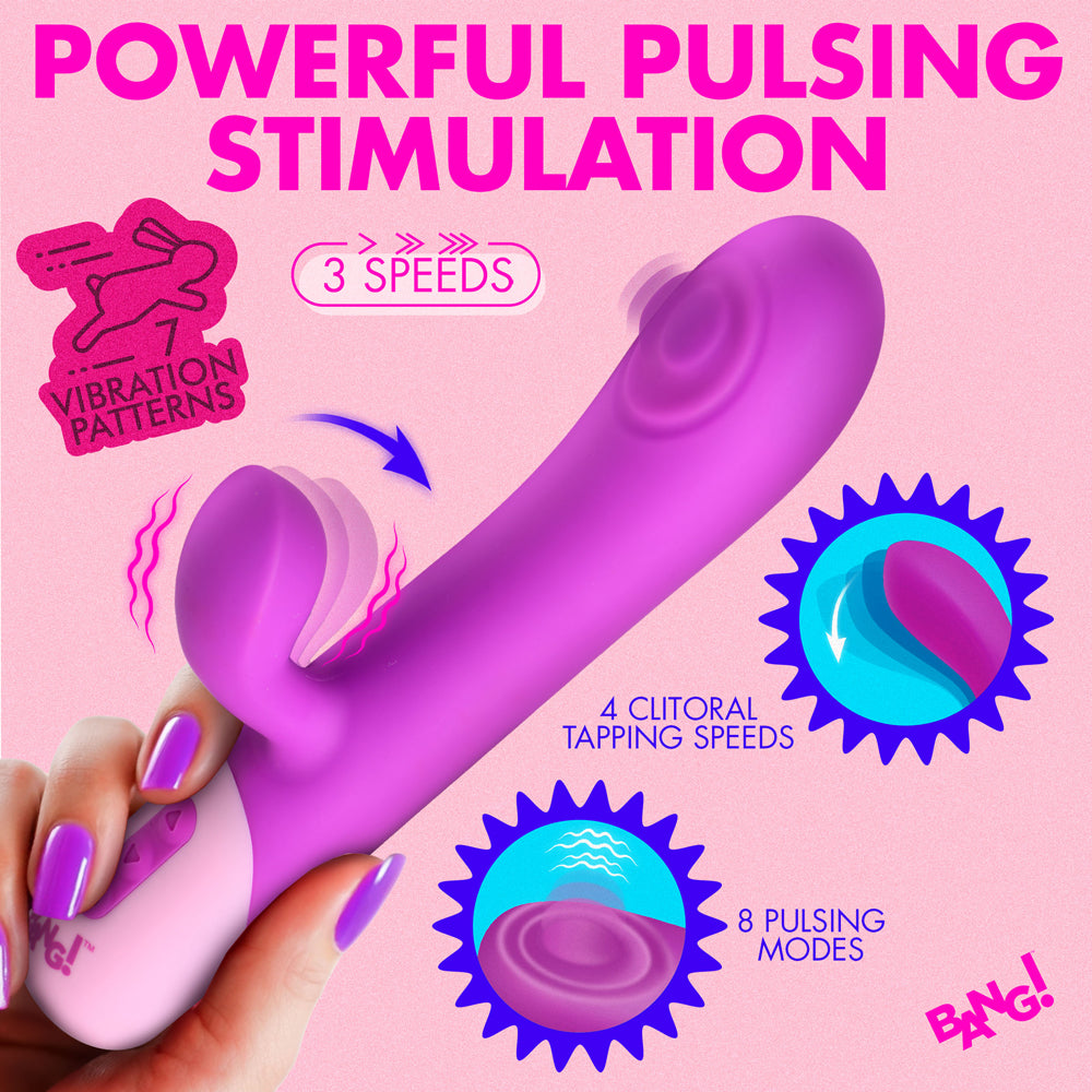 BANG! Clit Tapping Pulsing Rabbit in Purple