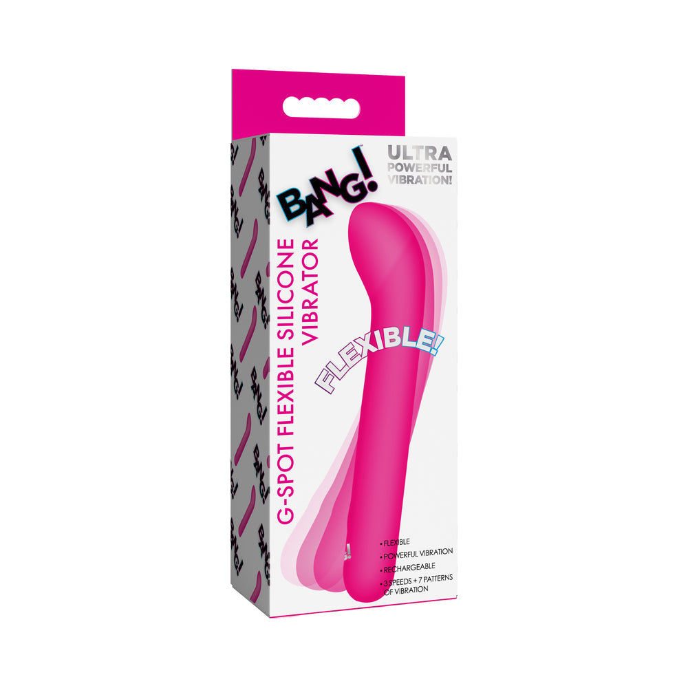 BANG! G-Spot Flexible Silicone Vibrator - Hot Pink