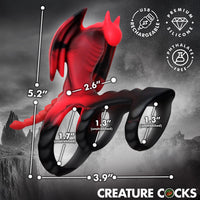 Creature Cocks Dragon Flight Vibrating Silicone Cock Ring