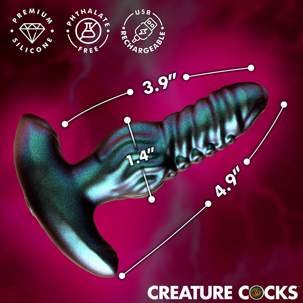 Creature Cocks Octo-Squirm Vibrating & Rotating Silicone Anal Plug