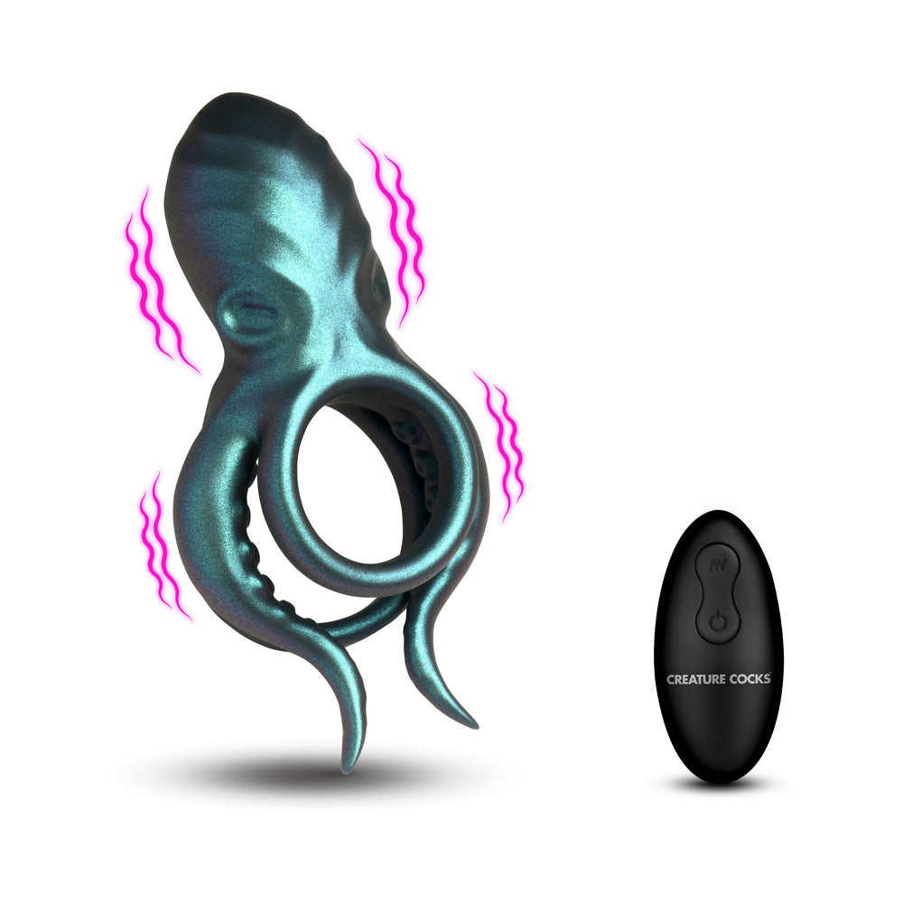 Octo-Grip Vibrating Silicone Cock Ring