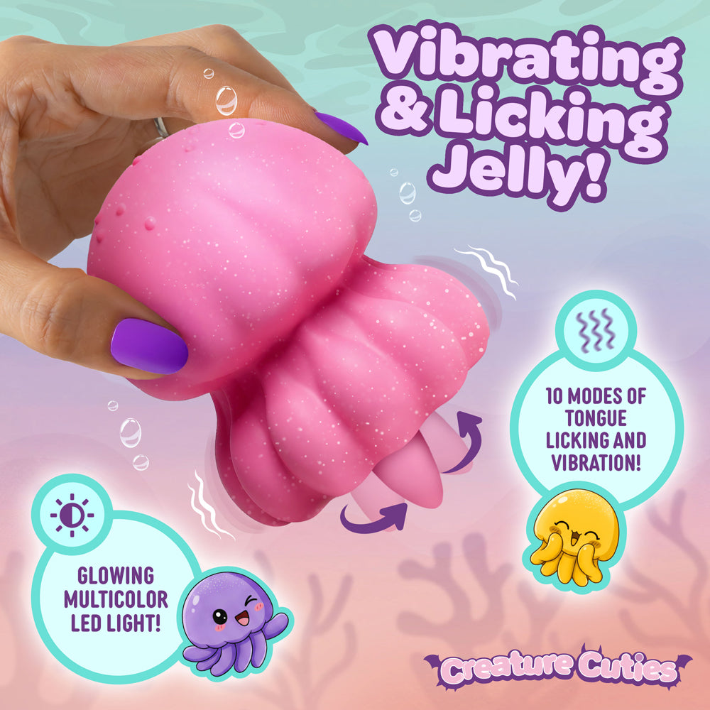 Creature Cuties Glow Jelly Licking & Vibrating Stimulator
