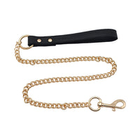 Rouge Leather Leash in Black/Gold