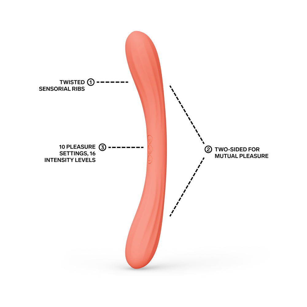 LELO BOOMERANG Luxury Vibrator - Coral Red