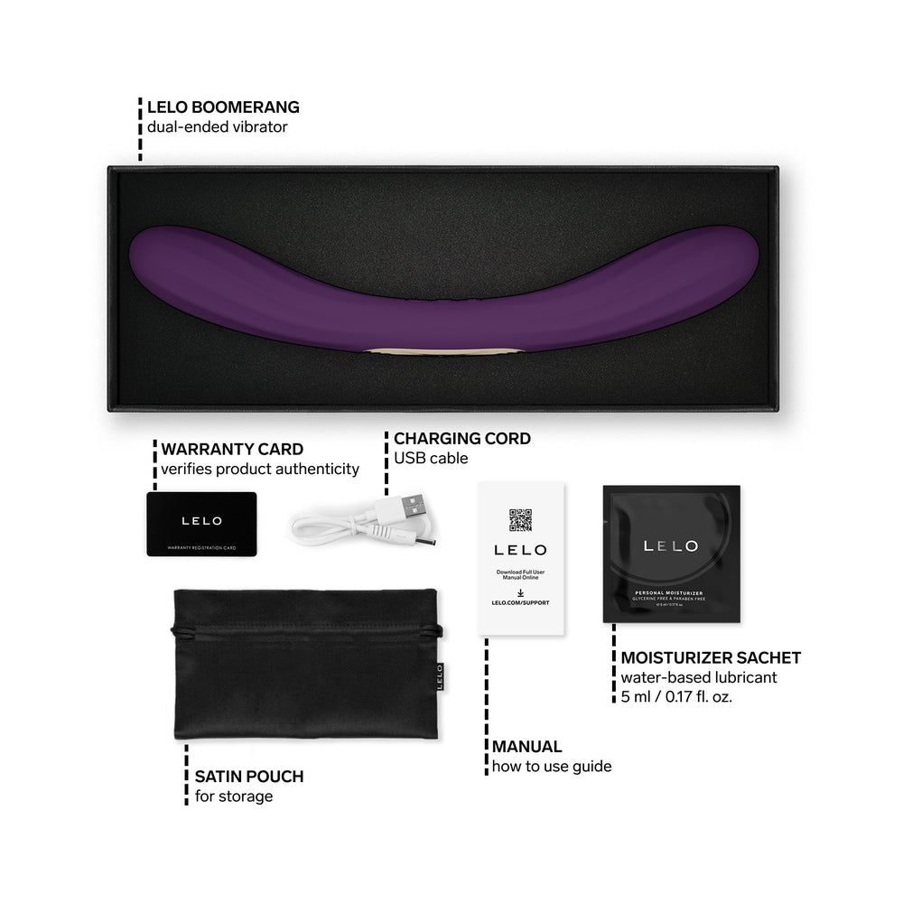 LELO Boomerang Luxury Vibrator - Plum