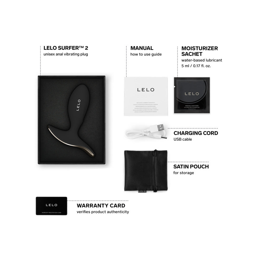 LELO Surfer 2 Luxury Vibrator - Black
