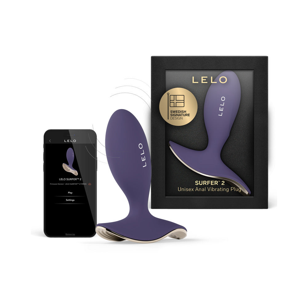 LELO Surfer 2 Luxury Anal Vibrating Plug - Cyber Purple