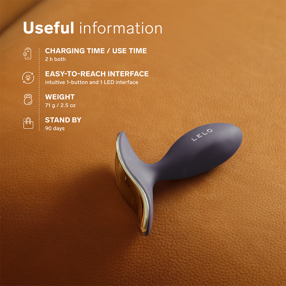 LELO Surfer 2 Luxury Anal Vibrating Plug - Cyber Purple