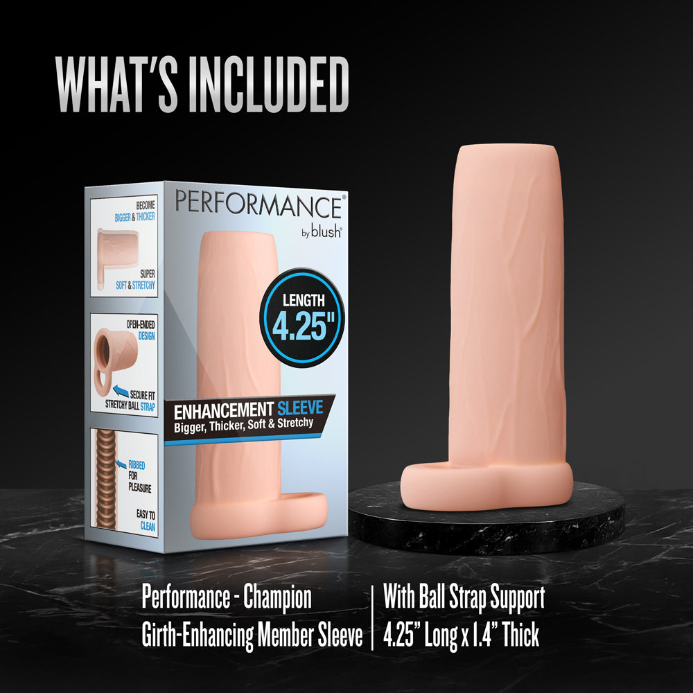 Performance 4.25 in. Enhancement Sleeve for Added Pleasure