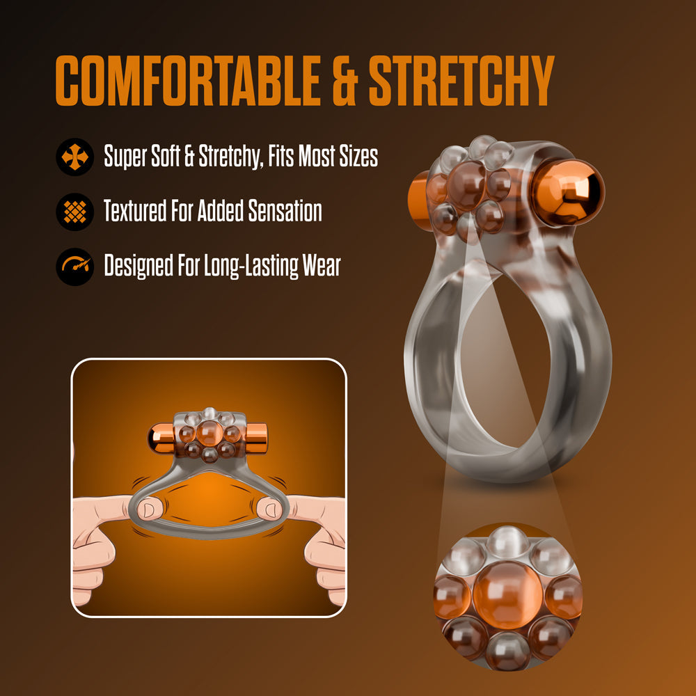 Stay Hard Vibrating Cock Ring Set with Sleeve